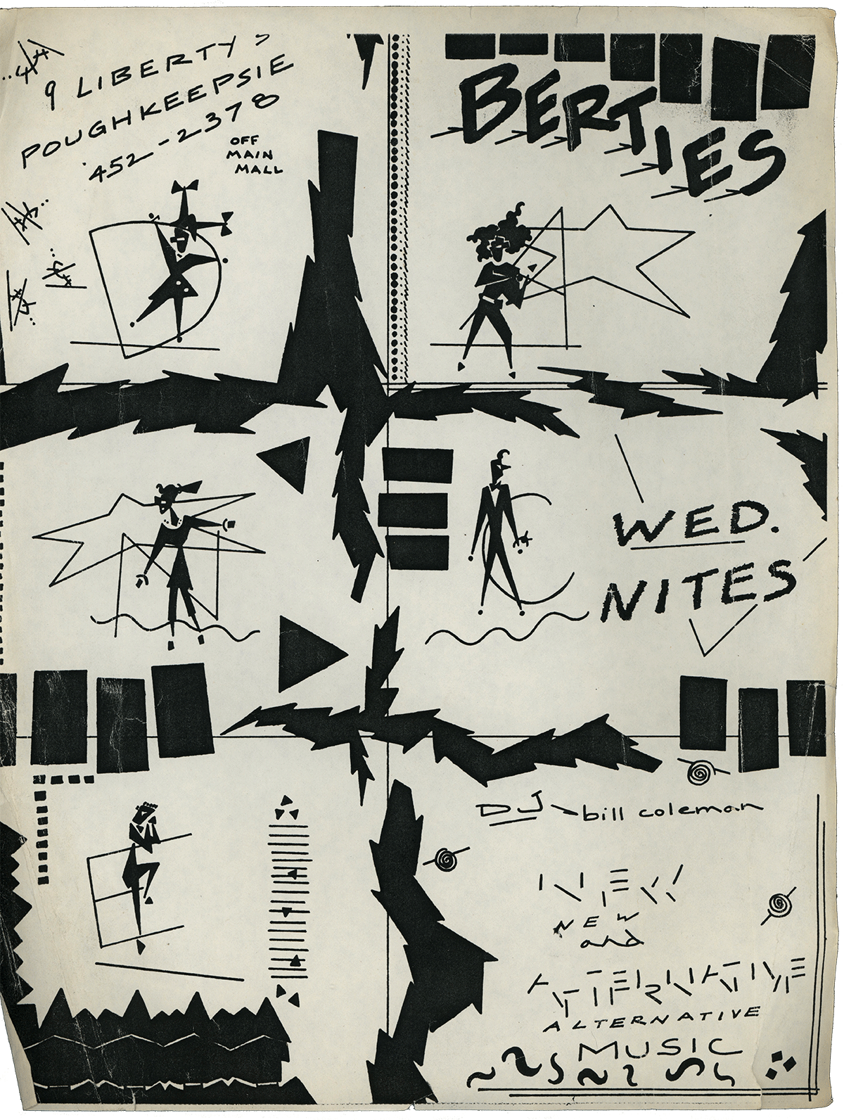 Bertie’s party poster, mid-'80s.
